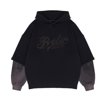 Hoodie "Lustre Vintage" Black&Gray