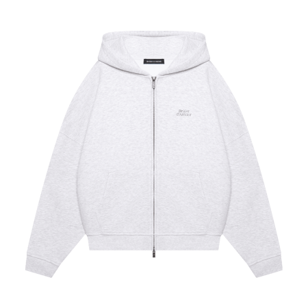 Zip-Hoodie "Logo de base 03" Grey melange