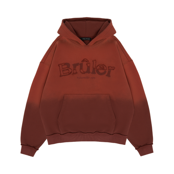 Hoodie "Ombre Brûlée" Terracotta