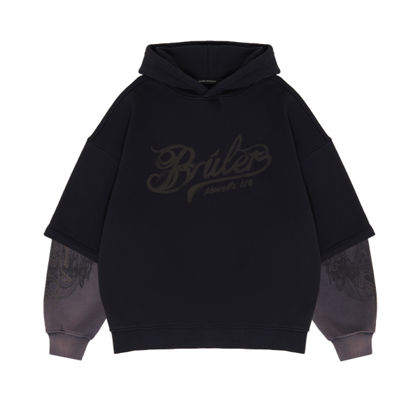 Hoodie "Lustre Vintage" Black&Gray