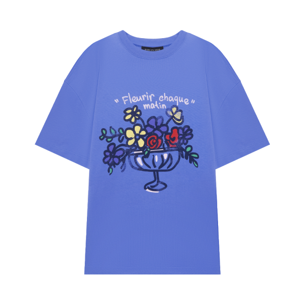 T-Shirt "Fleurs de l’Aube" Purple 