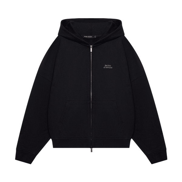 Zip-Hoodie "Logo de base 01" Black