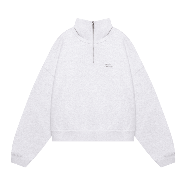 Half-zip "Logo de base 02" Grey melange