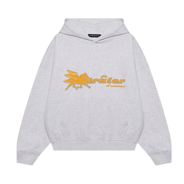 Hoodie “Pégase” Grey melange