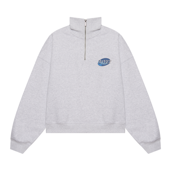 Half-zip “Sweet” Grey melange