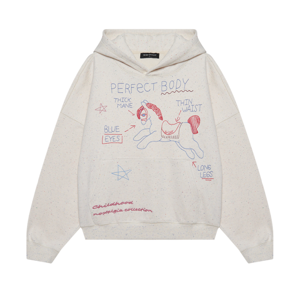 Hoodie “Cavalier” Speckled grey