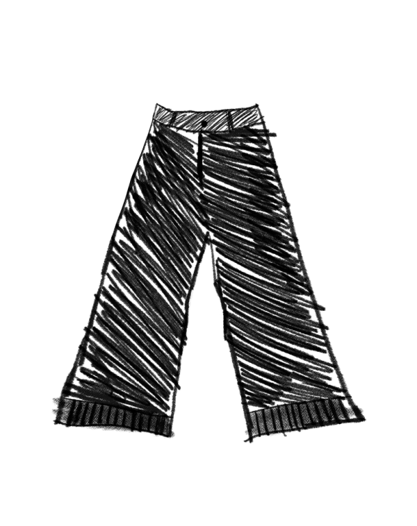 Jeans “Évasé” black washing