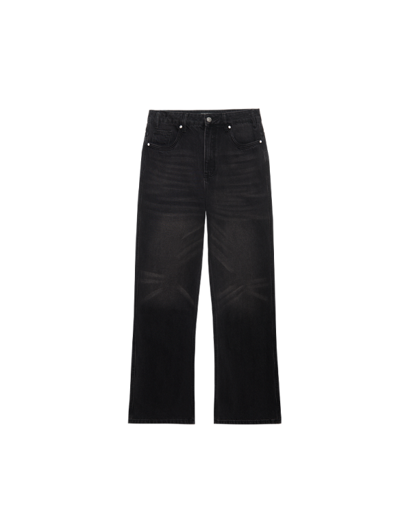 Jeans “Évasé” black washing
