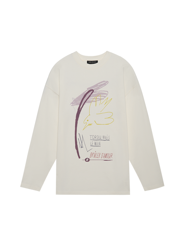 Longsleeve “L’Oiseau” milky