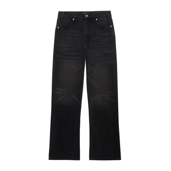 Jeans “Évasé” black washing
