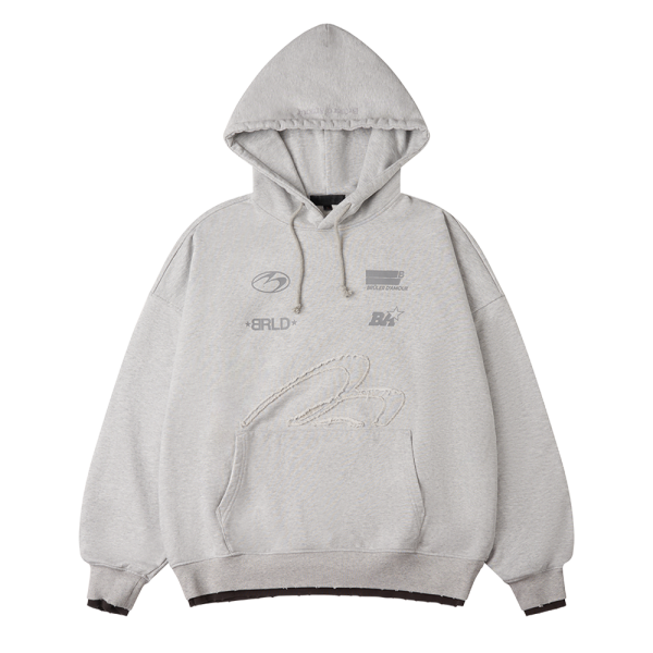 Hoodie “Ligue de rue” gray melange