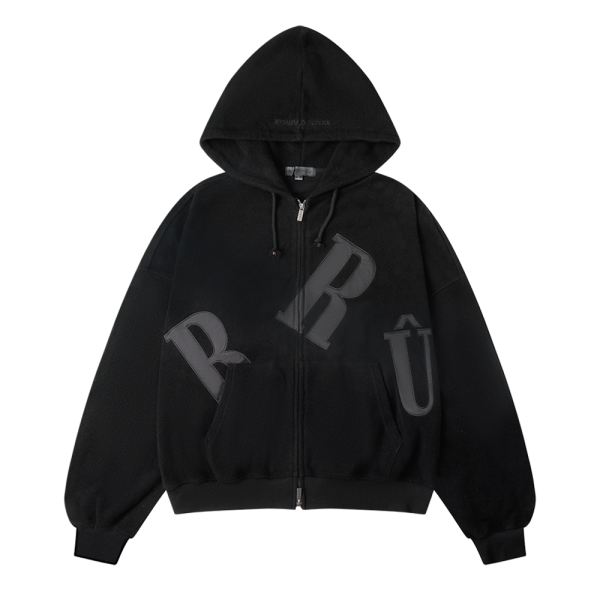 Zip hoodie “Ville de nuit” black