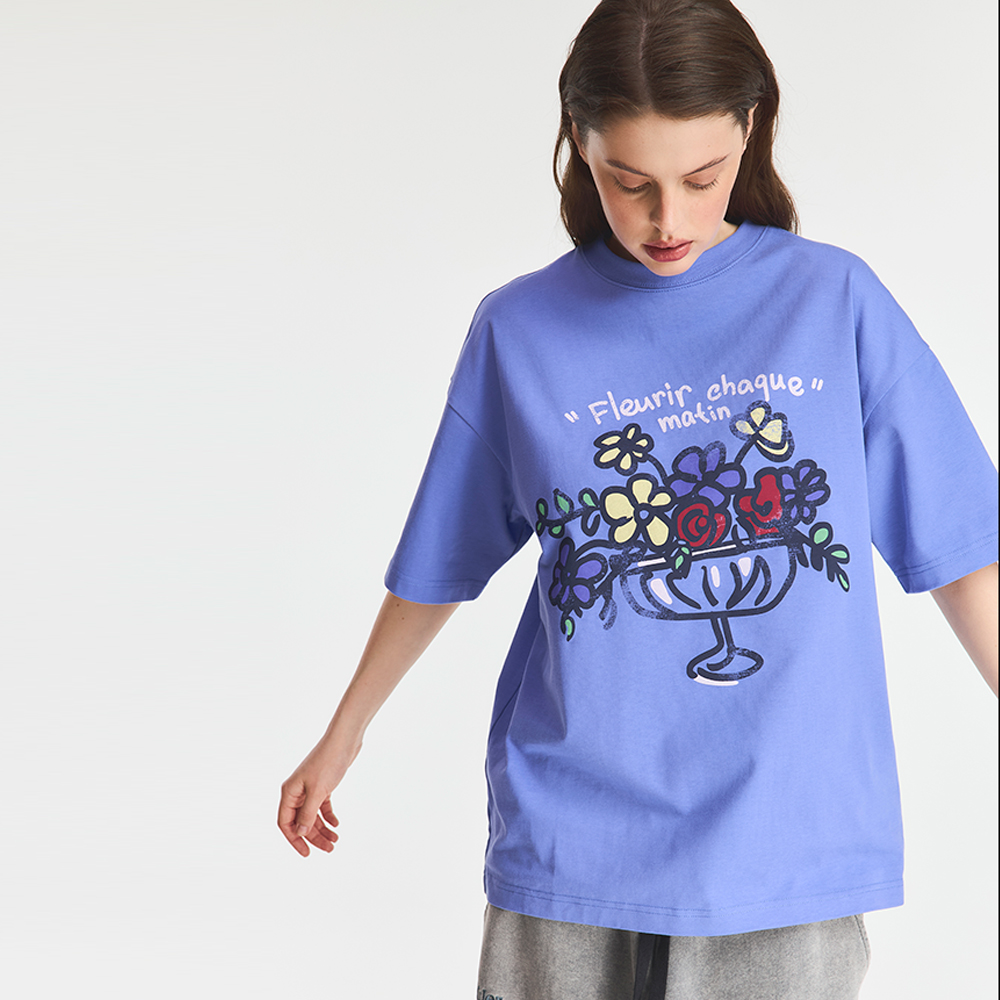 T-Shirt "Fleurs de l’Aube" Purple 