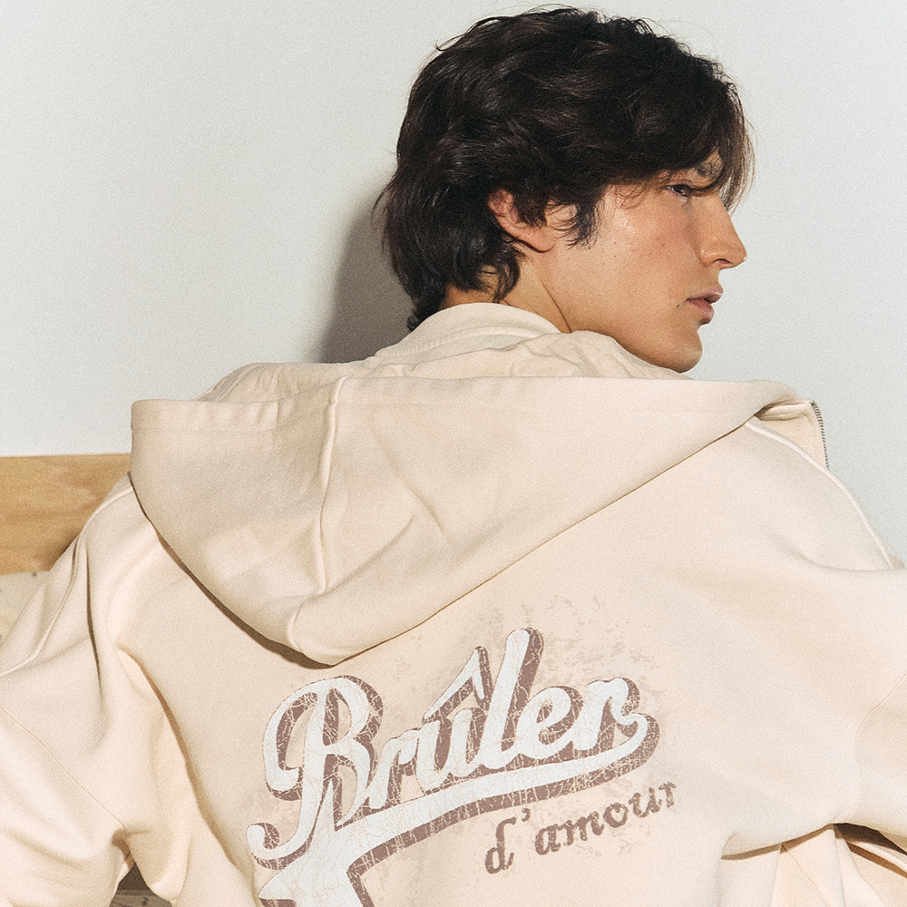 Zip-Hoodie "Étoile avant l’aube" Milk