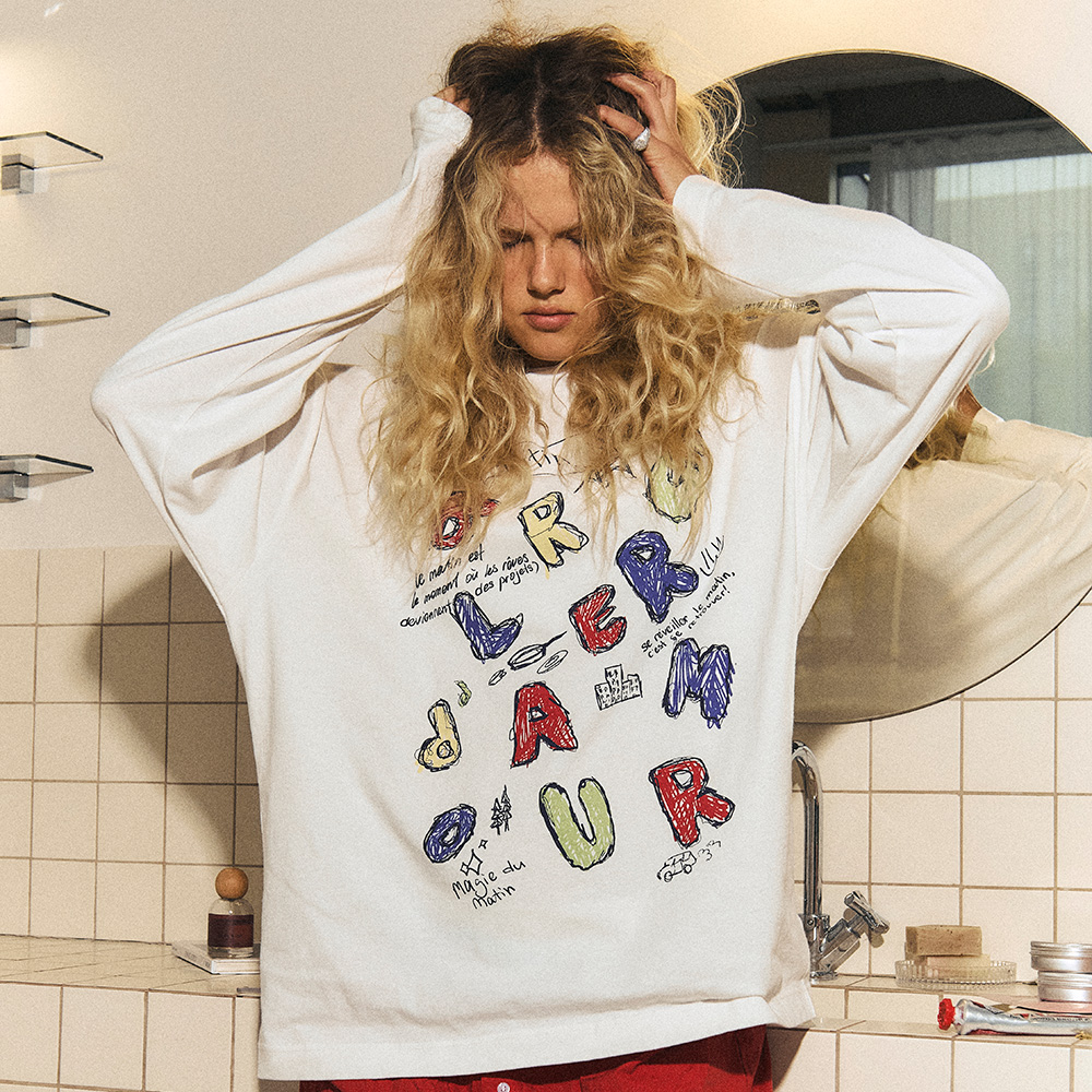 Longsleeve "L’alphabet" White