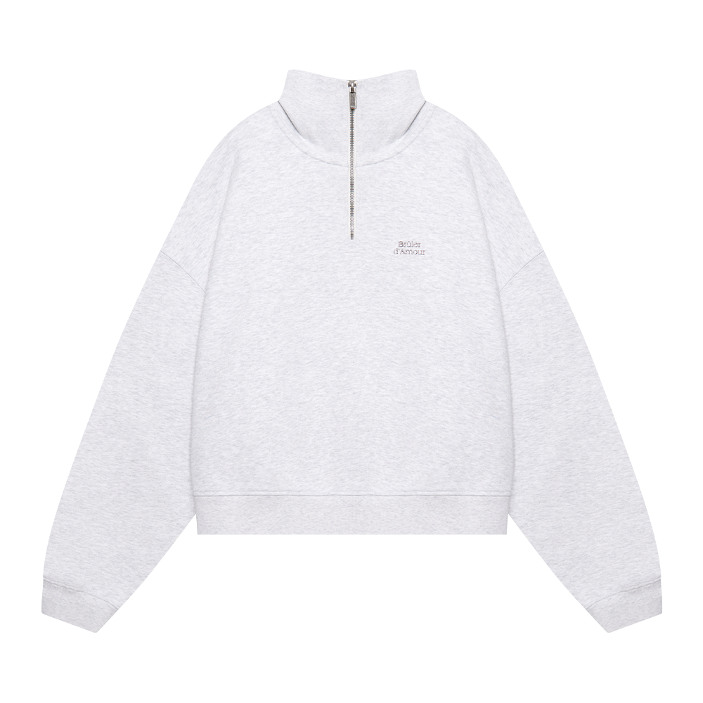 Half-zip "Logo de base 02" Grey melange