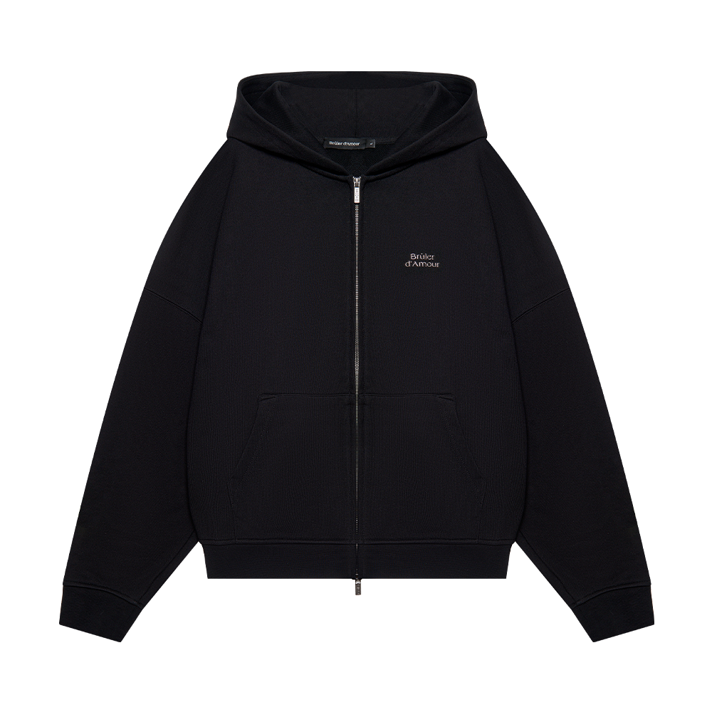 Zip-Hoodie "Logo de base 01" Black
