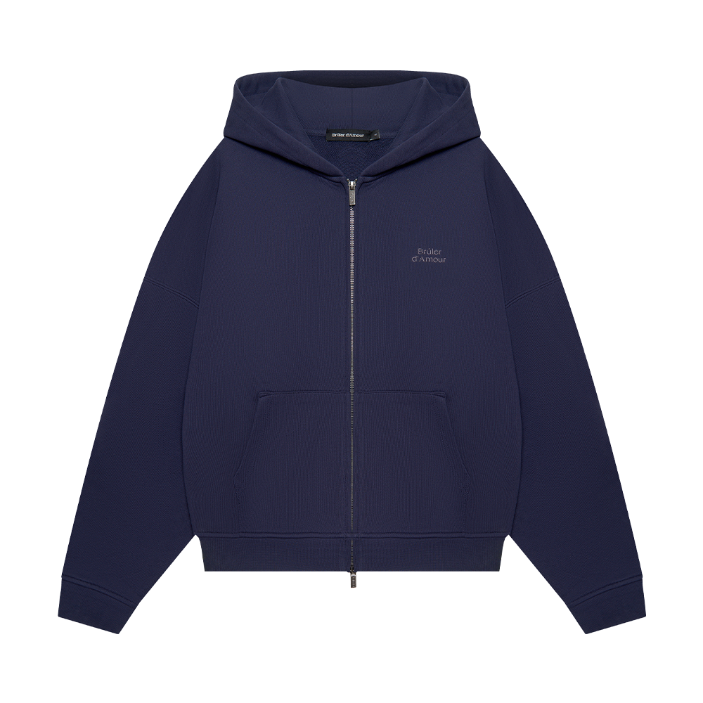 Zip-Hoodie "Logo de base 04" Navy blue