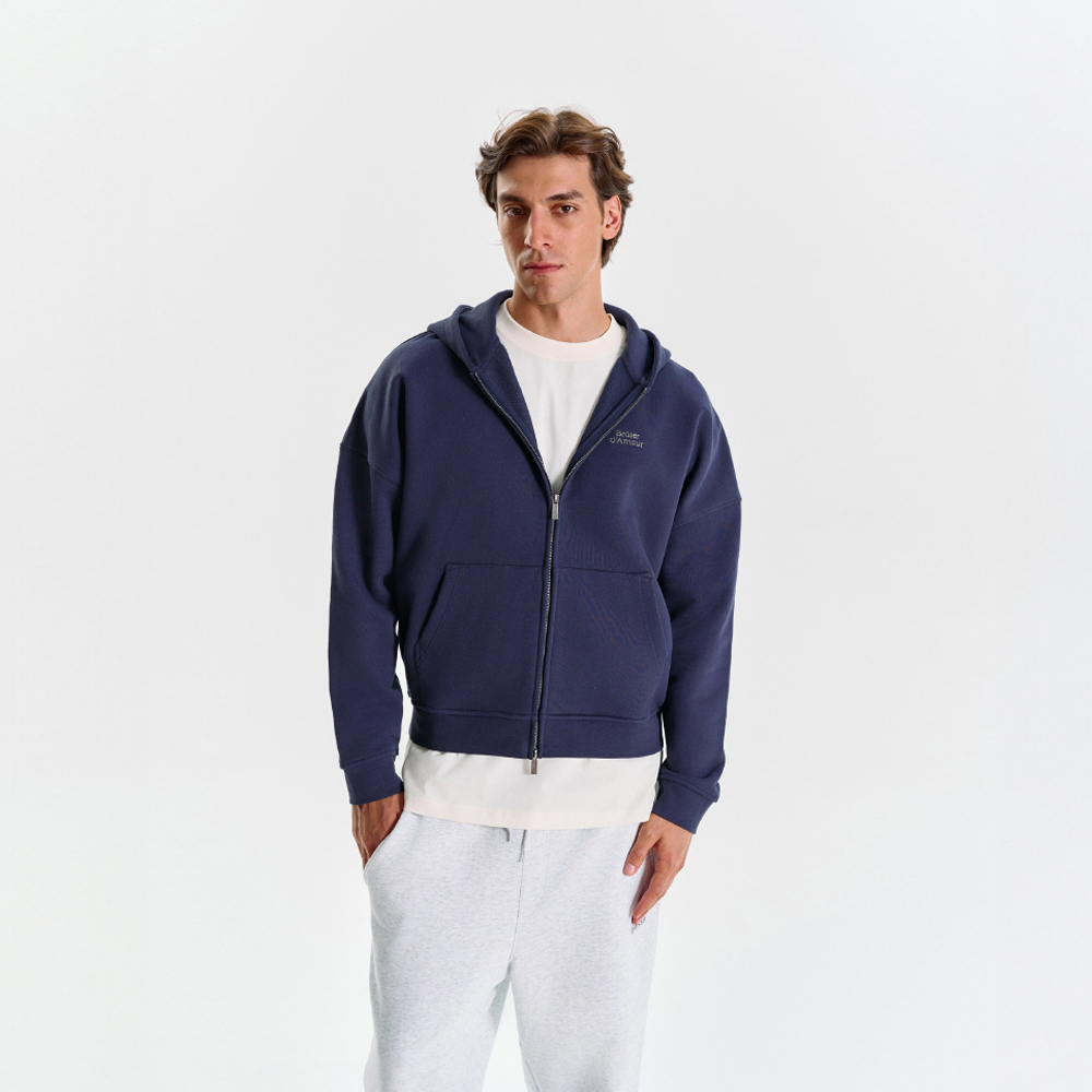 Zip-Hoodie "Logo de base 04" Navy blue