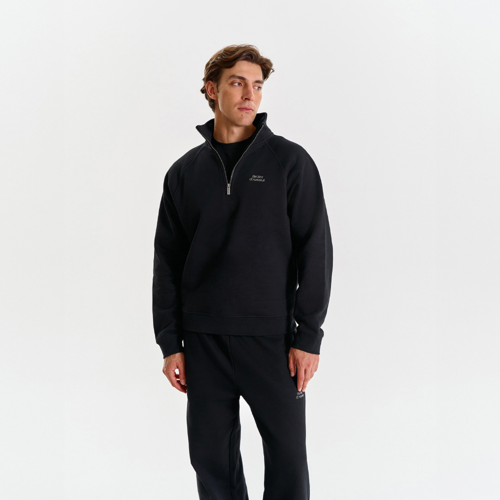 Half-zip "Logo de base 01" Black