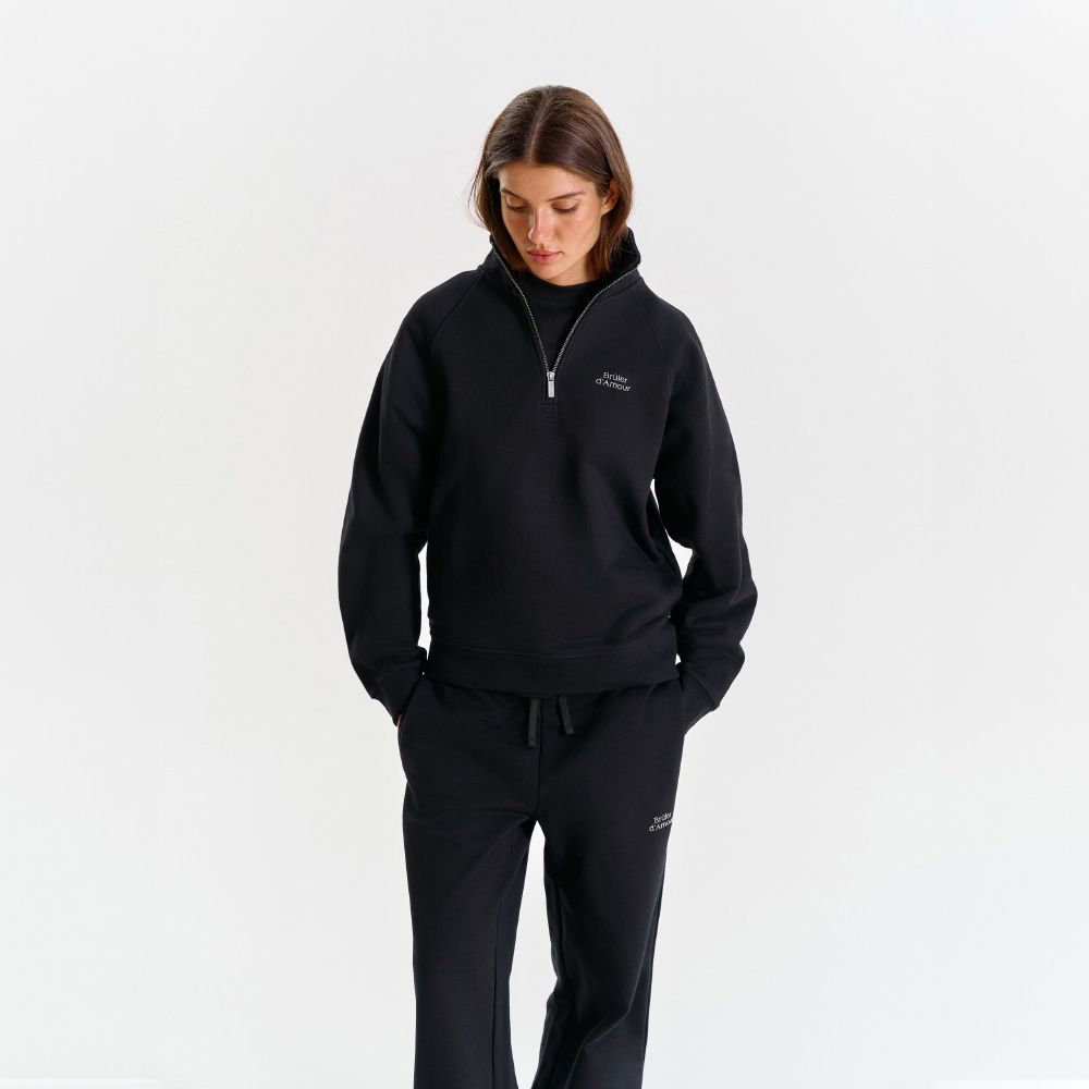 Half-zip "Logo de base 01" Black