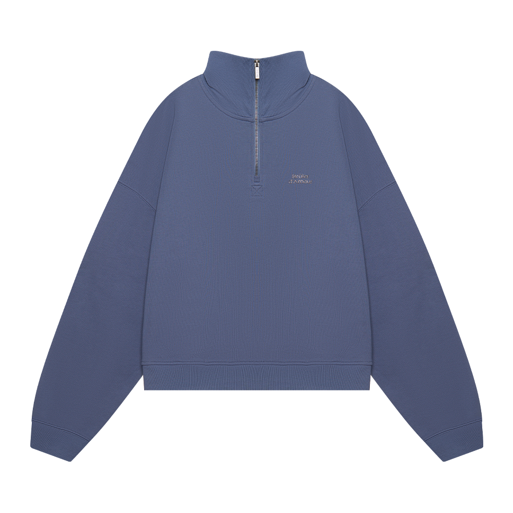 Half-zip "Logo de base 04" Navy blue