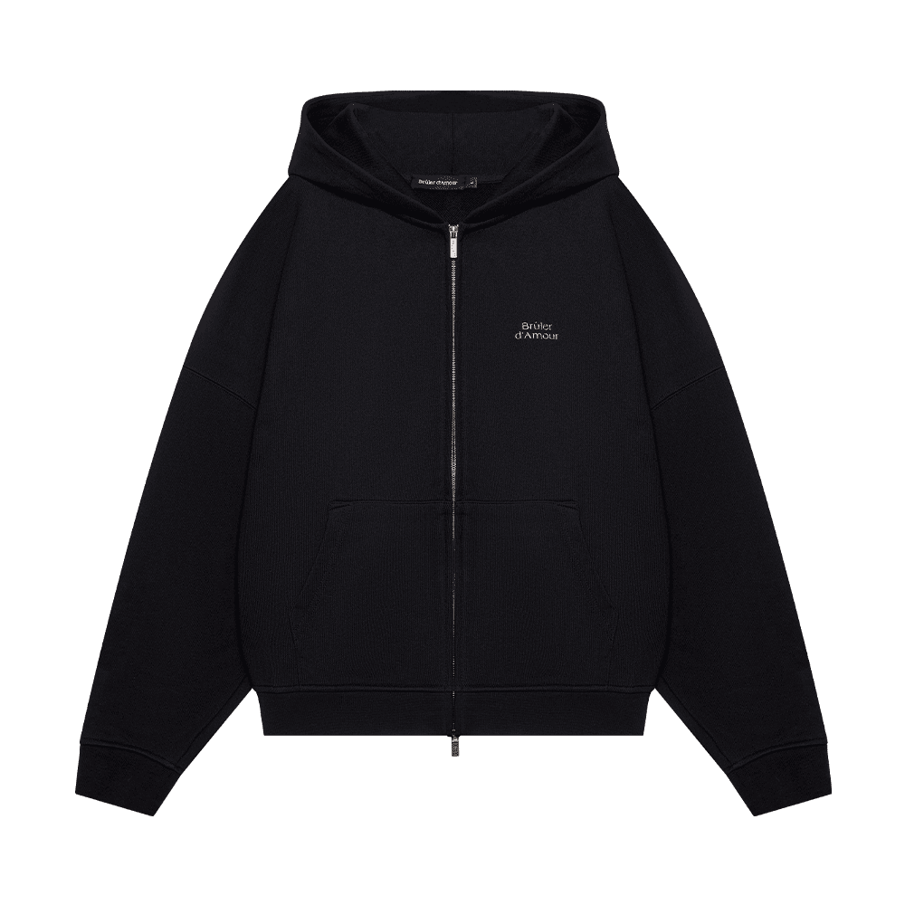 Zip-Hoodie "Logo de base 01" Black