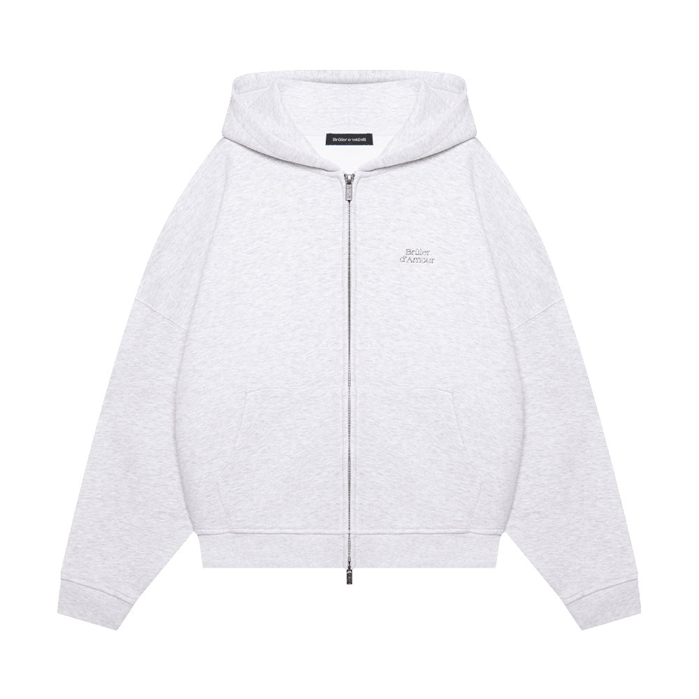 Zip-Hoodie "Logo de base 03" Grey melange