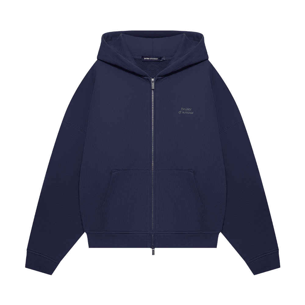 Zip-Hoodie "Logo de base 04" Navy blue