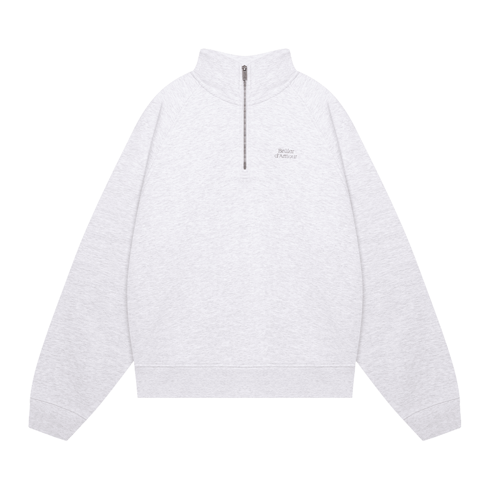 Half-zip "Logo de base 03" Grey melange 