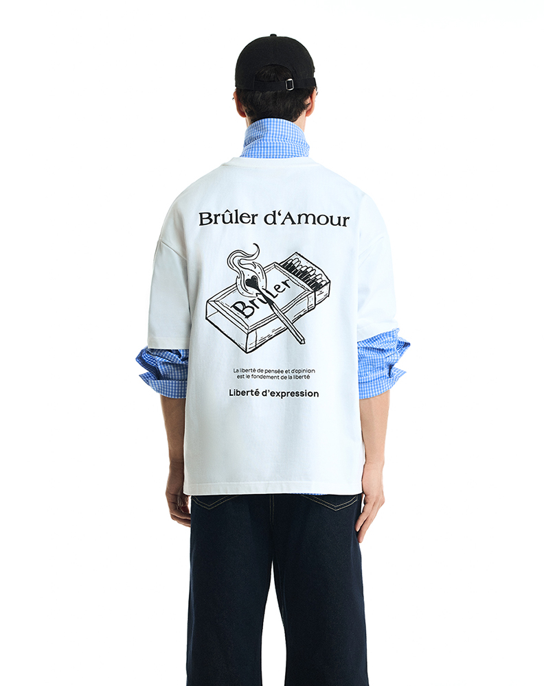 Оверсайз футболка белого цвета “Matches”