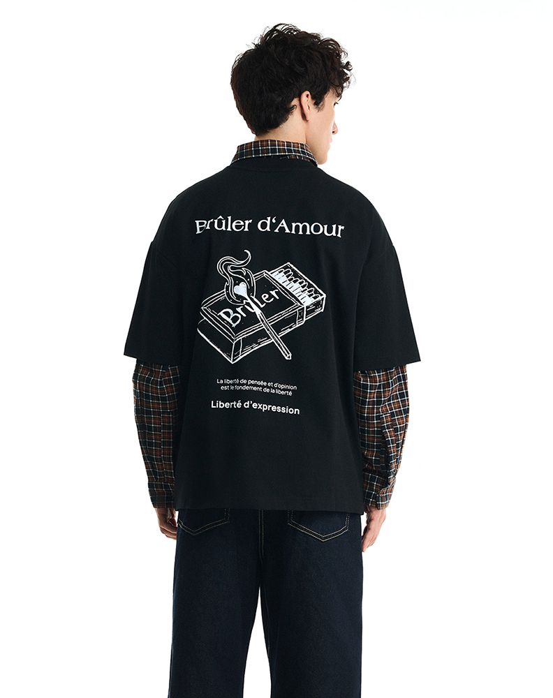 Оверсайз футболка чёрного цвета “Matches”