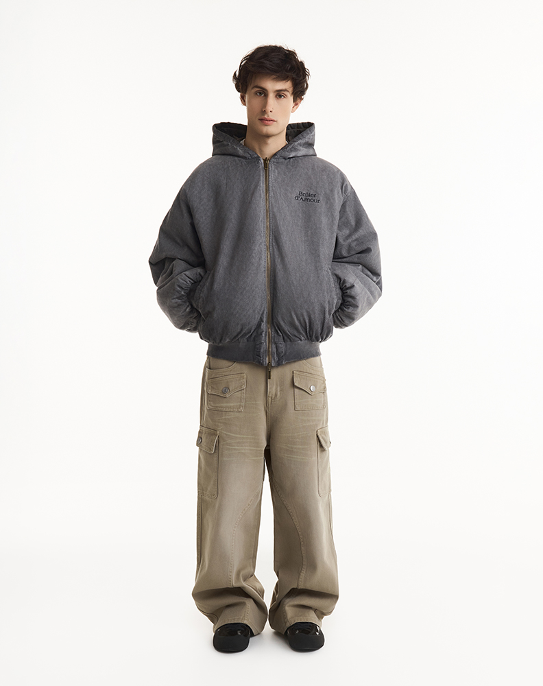 Бомбер «Масляный» графитово-серый