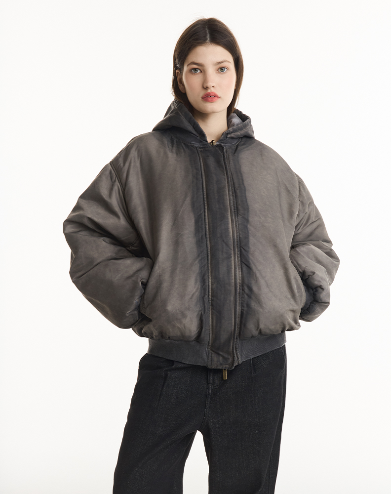 Бомбер «Масляный» графитово-серый