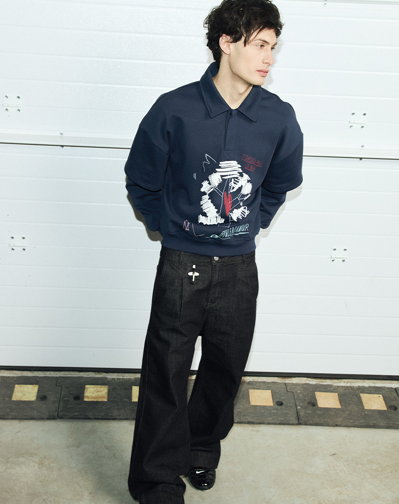 Свитшот «Свежий набросок» тёмно-синийСвитшот «Свежий набросок» тёмно-синий