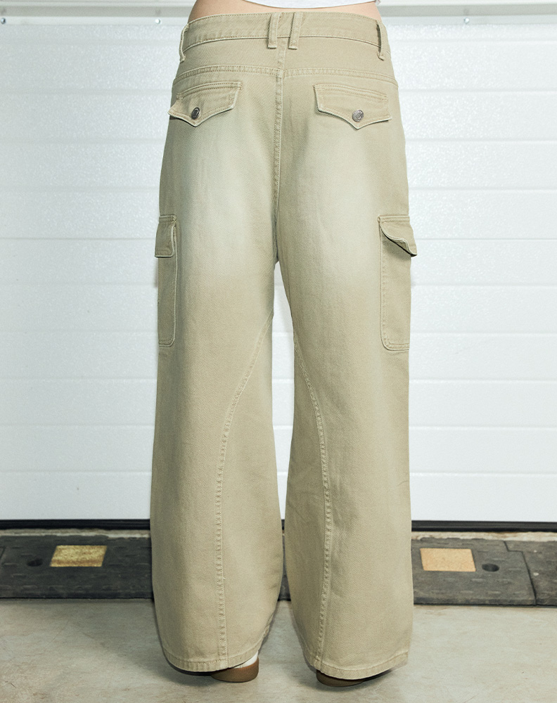 Джинсы «Рабочие брюки» бежевые