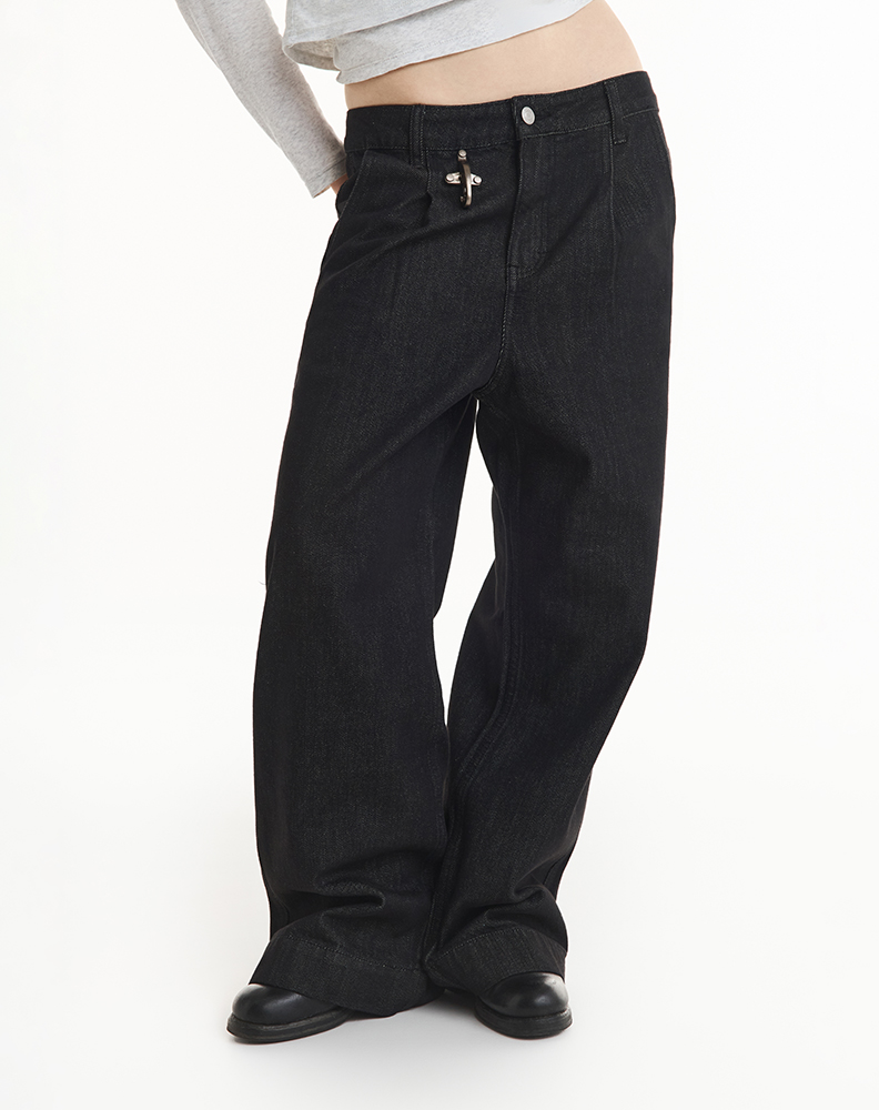 Джинсы "Крепление" черные