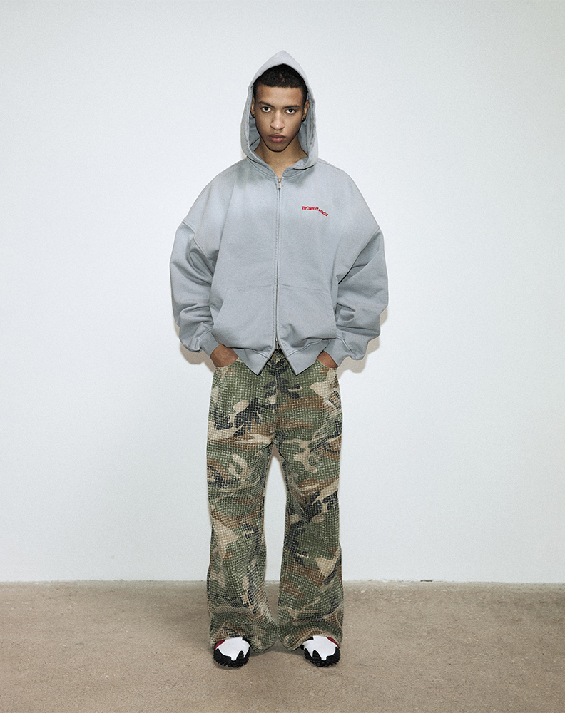 Зип-худи cерого цвета “Investigation”