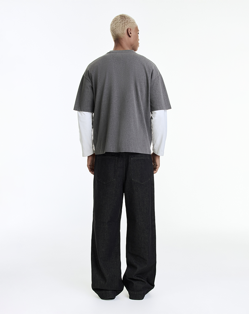 Оверсайз футболка графитового цвета “Constructeur”