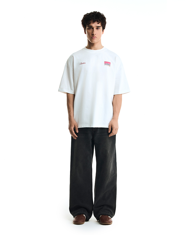 Оверсайз футболка белого цвета “Turbo”