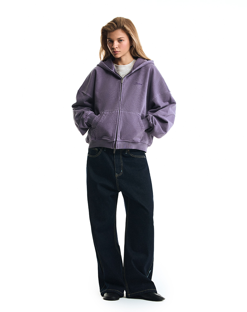 Фиолетовое оверсайз зип-худи “Muse”