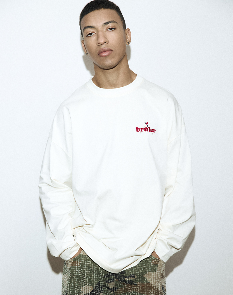 Лонгслив молочного цвета “Cœur Ardant”