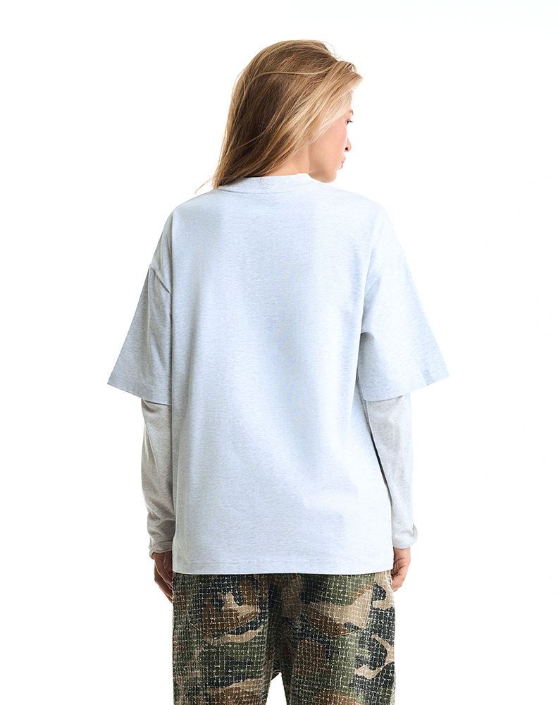 Оверсайз футболка серого цвета “Cour de la maison”