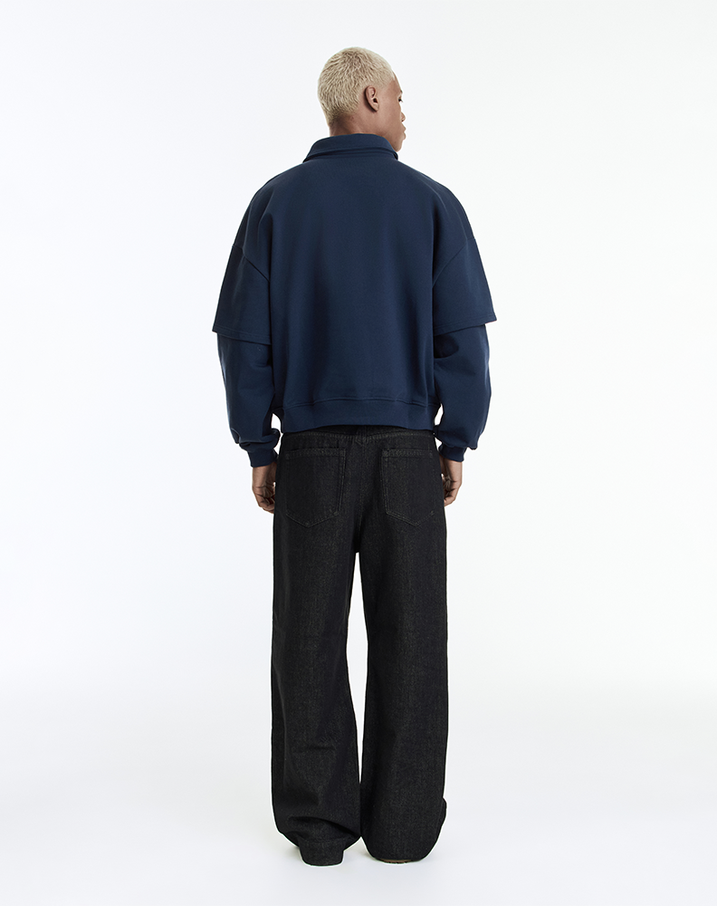 Свитшот «Свежий набросок» тёмно-синий