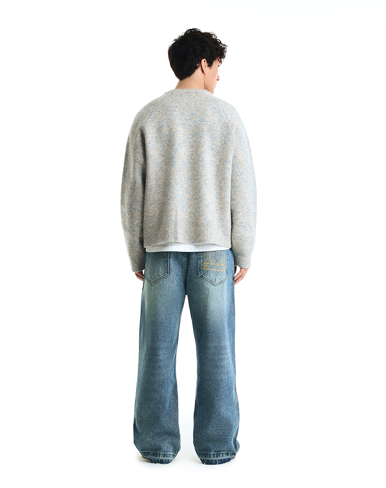 Вязаный свитер серого цвета “Mosaïque”