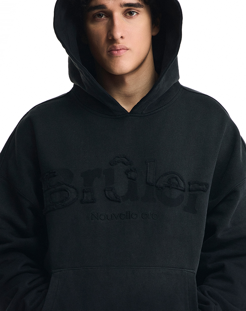 Оверсайз худи графитового цвета “Ombre Brûlée”