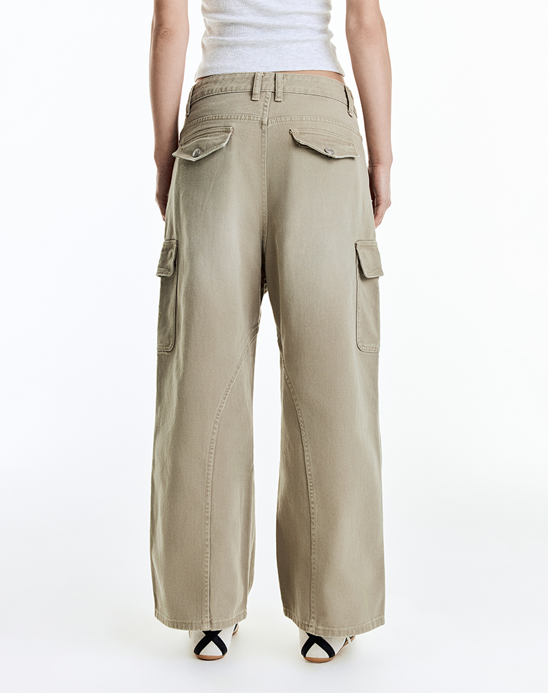 Джинсы «Рабочие брюки» бежевые