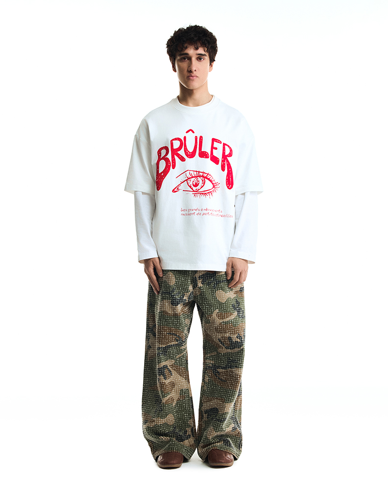 Оверсайз футболка белого цвета “Eye”