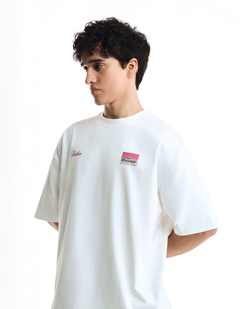 Оверсайз футболка белого цвета “Turbo”