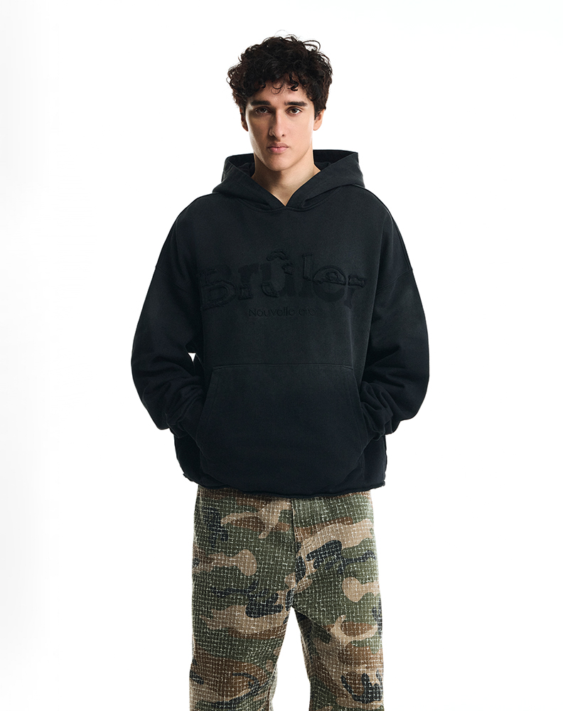 Оверсайз худи графитового цвета “Ombre Brûlée”